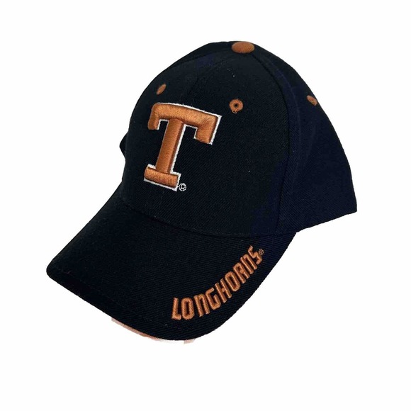 Vintage University of Texas Longhorns‎ Embroidered Team Spirit One Size Black